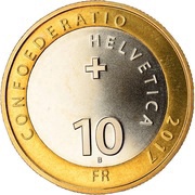 10 Francs Alpine gentian obverse image