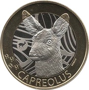 10 Francs Roe deer, Switzerland, 2019 reverse image