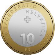 10 Francs Rhone glacier obverse image