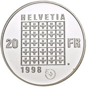 20 Francs Helvetic Republic; trial obverse image