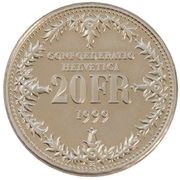 20 Francs Swiss Post reverse image