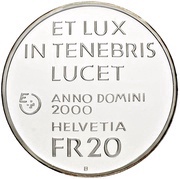 20 Francs Lumen Christi; trial obverse image