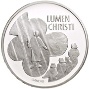 20 Francs Lumen Christi; trial, Switzerland, 2000 reverse image