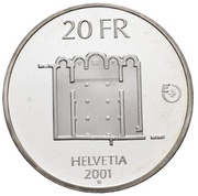 20 Francs Abbey of Müstair; trial obverse image