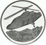 20 Francs Rega, Switzerland, 2002 reverse image
