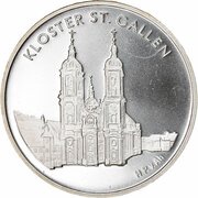 20 Francs Abbey of Saint Gall, Switzerland, 2002 reverse image