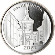 20 Francs Old City Bern obverse image