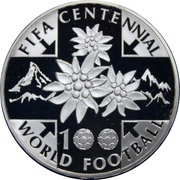 20 Francs FIFA, Switzerland, 2004 reverse image