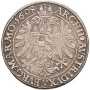 1 Thaler - Rudolf II Prague, Bohemia, 1603-1611 reverse image