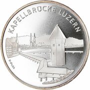 20 Francs Chapel Bridge Lucerne, Switzerland, 2005 reverse image