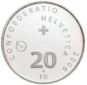 20 Francs Federal Palace; trial obverse image