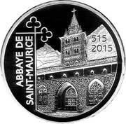 20 Francs Abbey of Saint-Maurice d'Agaune, Switzerland, 2015 reverse image