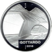 20 Francs Gotthard Base Tunnel, Switzerland, 2016 reverse image