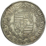 1 Thaler - Matthias II Joachimsthal, Bohemia, 1612 reverse image