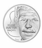 20 Francs Mani Matter, Switzerland, 2022 reverse image