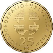 25 Francs Swiss linguistic diversity obverse image