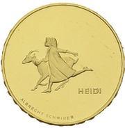 50 Francs Heidi, Switzerland, 2001 reverse image