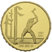 50 Francs Swiss National Bank, Switzerland, 2007 reverse image
