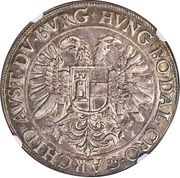 1 Thaler - Matthias II Three emperors, Bohemia, 1612-1619 reverse image