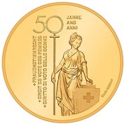 50 Francs Women's suffrage, Switzerland, 2021 reverse image
