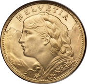 100 Francs "Vreneli" obverse image