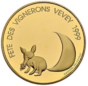 100 Francs Wine Festival, Switzerland, 1999 reverse image