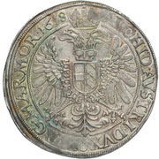 1 Thaler - Matthias II Prague, Bohemia, 1613-1619 reverse image