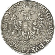 1 Thaler - Matthias II Joachimsthal, Bohemia, 1613-1619 reverse image