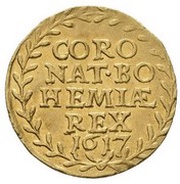 ½ Ducat - Ferdinand II Coronation, Bohemia, 1617 reverse image