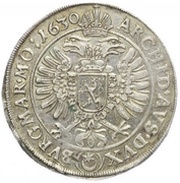 1 Thaler - Ferdinand II Prague, Bohemia, 1627-1630 reverse image