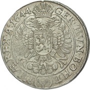1 Thaler - Ferdinand III Joachimsthal, Bohemia, 1643-1656 reverse image