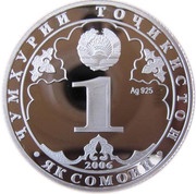 1 Somoni Aryens obverse image