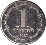 1 Somoni, Tajikistan, 2019-2023 reverse image