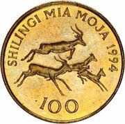 100 Shilingi, Tanzania, 1993-2015 reverse image