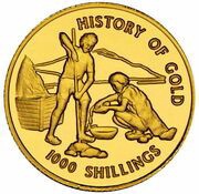 1000 Shillings History of Gold, Tanzania, 1998 reverse image