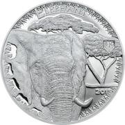 1000 Shillings Elephant, Tanzania, 2015 reverse image