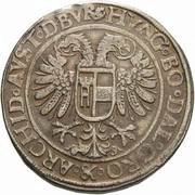 2 Thalers - Rudolf II Three Emperors, Bohemia, 1590 reverse image