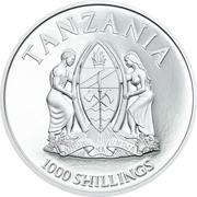 1000 Shillings Black Rhinoceros obverse image
