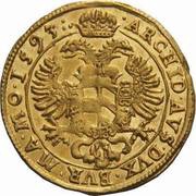 1 Ducat - Rudolf II Prague, Bohemia, 1592-1605 reverse image