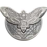 1500 Shillings Death’s Head Hawkmoth, Tanzania, 2018 reverse image