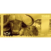 1500 Shillings Buffalo, Tanzania, 2018 reverse image