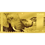 1500 Shillings Elephant reverse image