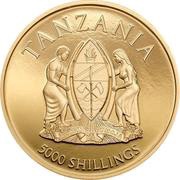 5000 Shillings Rhinoceros obverse image