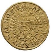 1 Ducat - Matthias II Prague, Bohemia, 1613-1619 reverse image