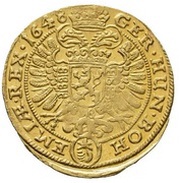 1 Ducat - Ferdinand III Prague, Bohemia, 1641-1656 reverse image