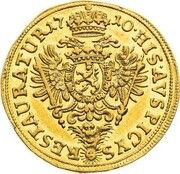 1 Ducat - Charles VI Jilove Mining Ducat - Prague, Bohemia, 1710 reverse image