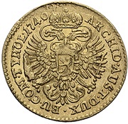 1 Ducat - Charles VI Prague, Bohemia, 1735-1740 reverse image
