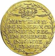 2 Ducats - Matthias II Prague, Bohemia, 1611 reverse image
