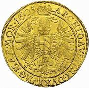 3 Ducats - Rudolf II Prague, Bohemia, 1605 reverse image