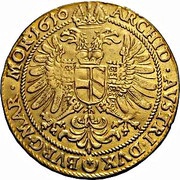 5 Ducats - Rudolf II Prague, Bohemia, 1597-1611 reverse image